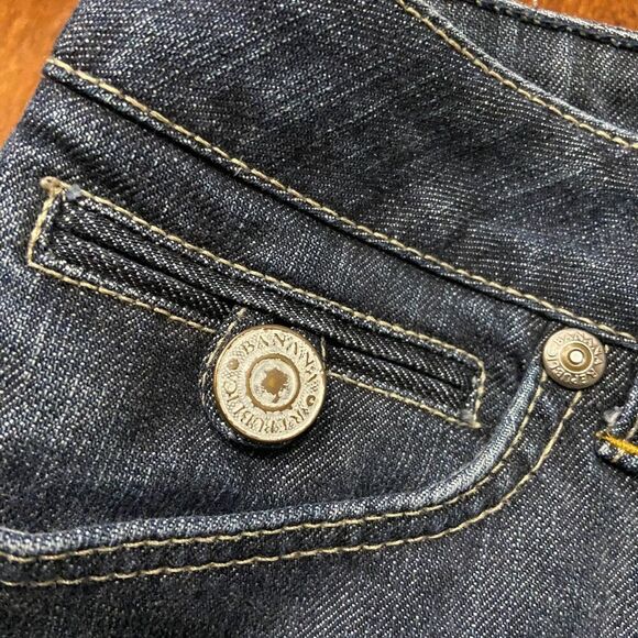 Banana Republic Stretch Straight Leg Mid Rise Dark Denim Jeans Women's Size 8 - Picture 3 of 10